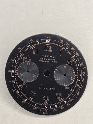 Vintage chronograph dial black - vintage,