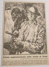 CARTOLINA  R. S. I. - POLIZIA ANGLOAMERICANA NELLE STRADE DI ROMA F.G. 
