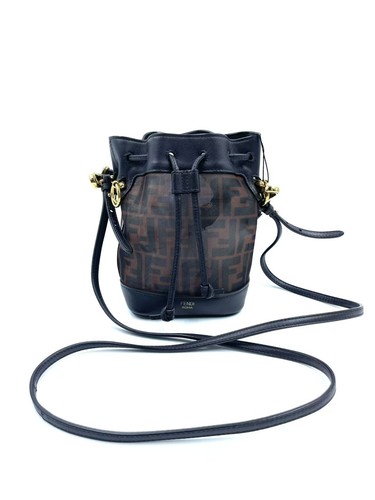 Fendi zucca black leather - hj,
