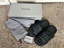 Balenciaga quilted satin flat
