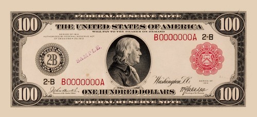100 dollari 1914 - u.s.a.,