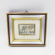 Quadro in Ceramica Firmato François de Witt - Rilievo Nautico - Cornice Vintage