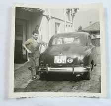 FOTOGRAFIA FOTO VECCHIA VINTAGE AUTO D'EPOCA MECCANICO AUTOMOBILE