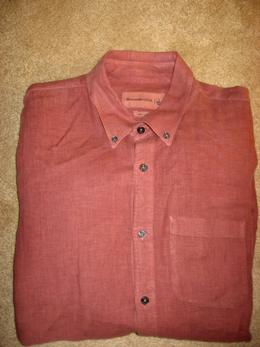 Camicia uomo rosso polvere