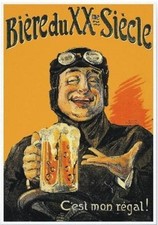 Insegna pubblicitaria vintage "1930 BIRRE DU XXEME SIECLE" PUBBLICITÀ,PUBBLICITÀ,POSTER,RETRO