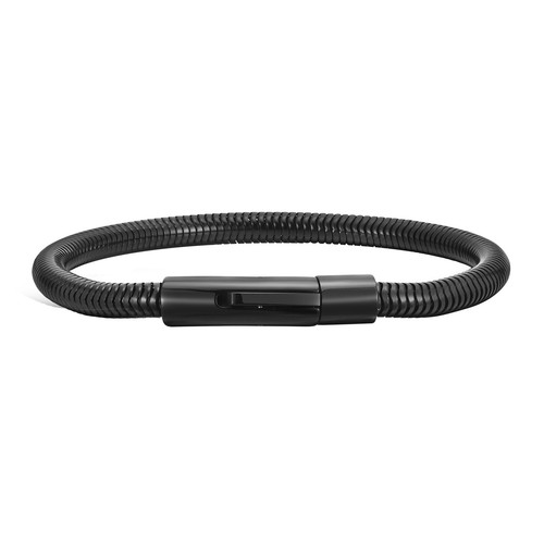 Bracciale acciaio inox bottone - bracciale,