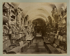 Italie, Palermo, Catacombe dei Cappuccini vintage albumen print Tirage albumin
