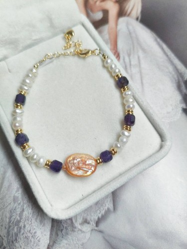 Bracciale vintage pietre - bracciale,
