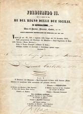REGNO DI NAPOLI-1851-SAN VITO DEI NORMANNI-NOMINA CONSIGLIERE BRINDISI-CASERTA