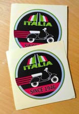 2 Adesivi Vintage Vespa Italia