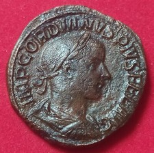 IMPERO ROMANO GORDIANO III (238 - 244 d.C.) SESTERZIO AE MONETA BB+ BEL RITRATTO