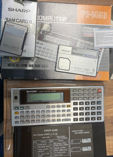 Sharp 1450 incl - pc-1450, incl.