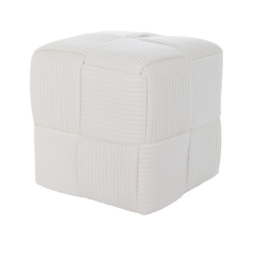 Pouf 38x38 crema bianco - 38x38,
