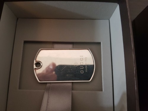 Gucci placca ciondolo argento - placca,