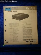 Sony Service Manual XM 700 Power Amplificatore (#2938)