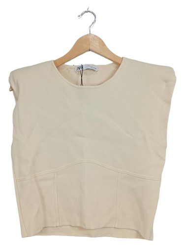 Zara gilet donna beige viscosa - gilet,