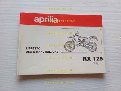 Aprilia 125 1994 manuale - rx,