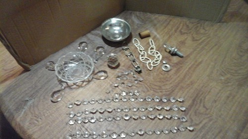 Vintage crystal chandelier - crystal,