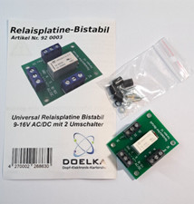 Scheda relè universale bistabile 9-16V AC/DC con 2 interruttori