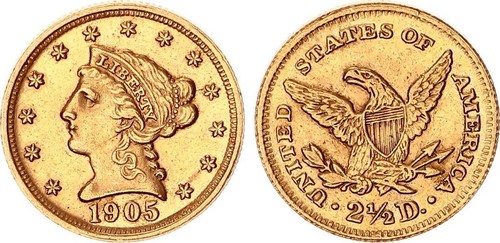 Usa dollari oro 1905 - 2,5,