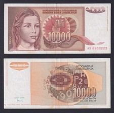 Banconota Jugoslavia 10000