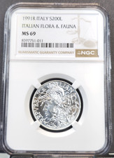 1991 ITALY SILVER 200 LIRE