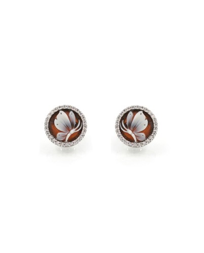 Orecchini argento925 cammeo - , a
