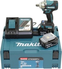 Makita Avvitatore a impulsi a batteria DTW300RTJ, 18V 2x 5,0 Ah e caricabatterie