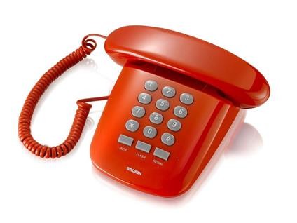 Telefono fisso sole rosso - telefono,