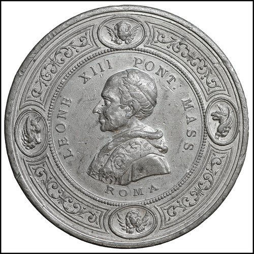 Leone xiii medaglia - leone, basilica