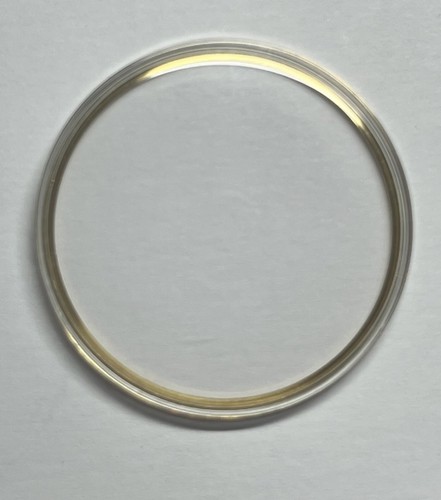 Verre plexi avec bague dore - verre,