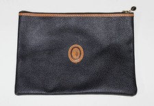 Trussardi black pebbled pouch