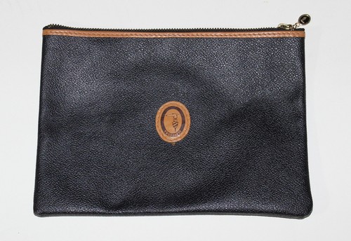 Trussardi black pebbled pouch