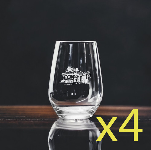 Cabin cottage stemless wine - cottage,
