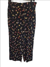 Pantalone Zara nero floreale