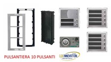 Pulsantiera citofonica urmet 10 famiglie 10 pulsanti con parte elettrica pulsant