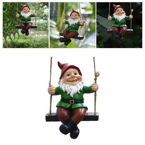 Gnomo giardino dondolo - da,