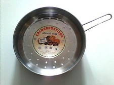 PADELLA FORATA PER CASTAGNE DIAMETRO 30 CM.ACCIAIO INOX DELLA STEEL PAN