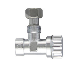 chrome toilet drain tap