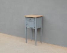 Comodino tavolino mobiletto laccato Shabby Chic con piano in legno, '900!