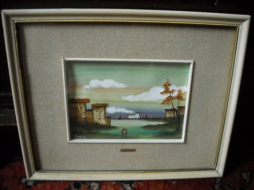 Quadro olio tela paesaggio - tela,