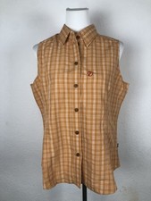 FJALL RAVEN CAMICIA SMANICATA DONNA TG. L WOMAN SHIRT CASUAL VINTAGE LOGO
