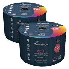 100 CD-R MediaRange MR208 Fullsurface Print 700MB 80 Min 52X
