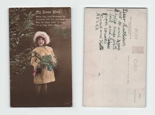 Vintage postcard christmas - vintage,
