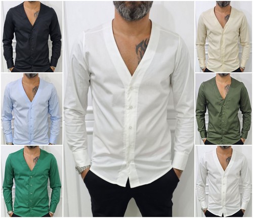 Camicia uomo scollo - scollo, v