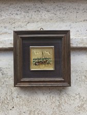 Quadretto foglia oro 22 kt