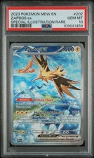 Pokemon Card Zapdos ex 202/165