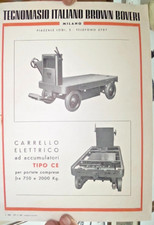 TECNOMASIO BROWN BOVERI CARRELLO ELETTRICO AD ACCUMULATORI TIPO CE 1948-1480