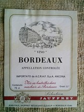 Etichetta vino Bordeaux Sèletion Jauffret