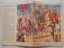 Vecchio quaderno scolastico di scuola RICCARDO CUOR DI LEONE CAVALLI SOLDATI